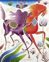 'TWEE GALOPPERENDE PAARDEN'