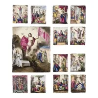 Collection de 13 finifts avec les grandes fêtes de l'année liturgique orthodoxe