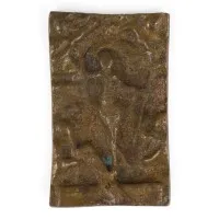 Icône en bronze double face avec la Résurrection du Christ et crucifix