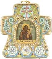 Cloisonné-emailová ikona s Bohorodičkou 'Tobolskaja'