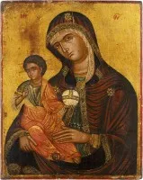 SEHR FEINE IKONE MIT DER MADRE DELLA CONSOLAZIONE