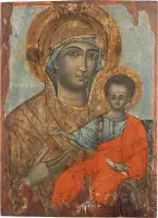 Grande icône de la Mère de Dieu Hodigitria provenant d'une iconostase d'église