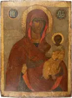 Icône monumentale de la Mère de Dieu de Smolensk (Smolenskaïa) provenant d'une iconostase d'église