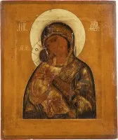 Icône fine de la Mère de Dieu de Vladimir (Vladimirskaja)