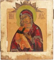 Icoon van de Moeder Gods van Volokolamsk (Volokolamskaja)