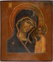 Fine icône de la Mère de Dieu de Kazan (Kazanskaïa)