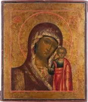 IKONE MIT DER GOTTESMUTTER VON KASAN (KASANSKAJA)