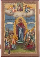Grote icoon van de Moeder Gods 'Vreugde van alle bedroefden'