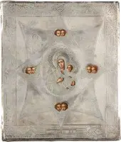 Icoon van de Moeder Gods 'Onverbrandbare Braambos'
