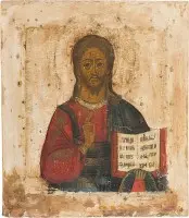 GROSSE IKONE MIT CHRISTUS PANTOKRATOR