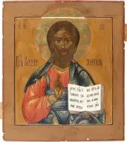 IKONE MIT CHRISTUS PANTOKRATOR