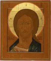 IKONE MIT CHRISTUS 'GRIMMES AUGE'