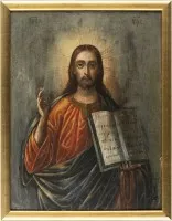 Grande icône avec le Christ Souverain du monde
