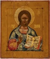 Icône fine avec Christ Pantocrator