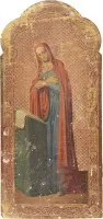 Groot icoon van de Moeder Gods uit een Annunciatiegroep