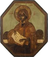 Icoon van de Moeder Gods uit een Annunciatie