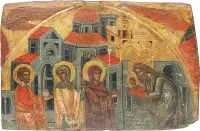 Très fine et grande icône de la Présentation du Christ au Temple