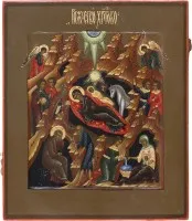 Изящная икона Рождества Христова