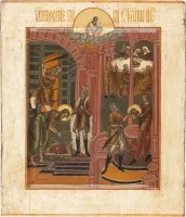IKONE MIT DER ENTHAUPTUNG JOHANNES DES VORLÄUFERS