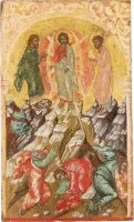 Groot icoon van de Transfiguratie van Christus