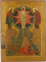 Groot icoon van de Transfiguratie van Christus uit een kerkelijke iconostase