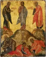 Grootformaat icoon van de Transfiguratie op de berg Tabor