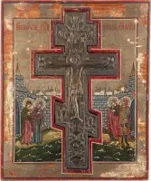 Grootformaat staurotheek met de Kruisiging van Christus