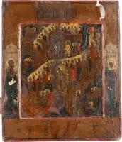 Fine icône de la Descente aux enfers et de la Résurrection du Christ