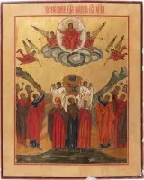 Groot icoon van de Hemelvaart van Christus