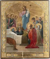 Icoon met de Ontslaping van de Moeder Gods (Koimesis)
