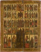 Grande icône représentant une iconostase d'église