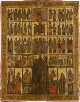 Grande icône représentant une iconostase d'église