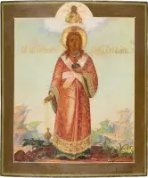 Icône rare avec le saint protomartyr Étienne