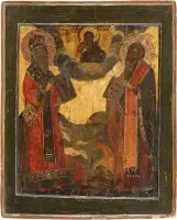 Icône avec les saints Modeste et Blaise