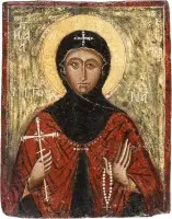Icône fine avec la sainte martyre Matrona