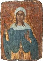 Grande icône avec une sainte martyre