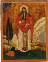 Kleine icoon met de heilige Charalambos