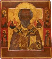 IKONE MIT DEM HEILIGEN NIKOLAUS VON MYRA
