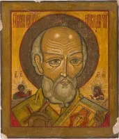 Icône grand format avec saint Nicolas de Myre