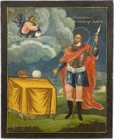 Petite icône avec saint Alexandre Nevski
