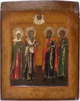 Patronaaticoon met de heiligen Anastasia, Blasius, Florus en Laurus