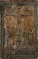 Grote icoon van de kruisiging van Christus