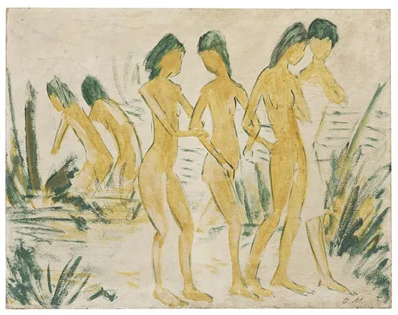 Otto Mueller, Sei nudi femminili sulla spiaggia