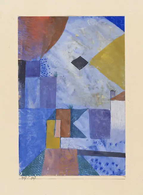 Paul Klee, Strenge Landschaft in Blau, 1917