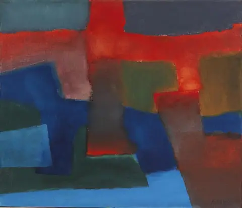 Fritz Winter, Berührung mit Rot, 1966