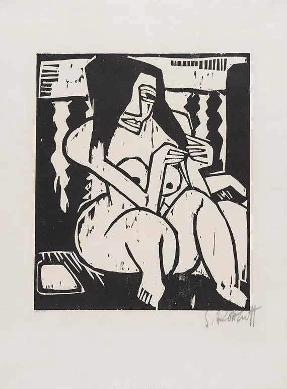 Karl Schmidt-Rottluff, Dağınık Saçlı Kadın, 1913