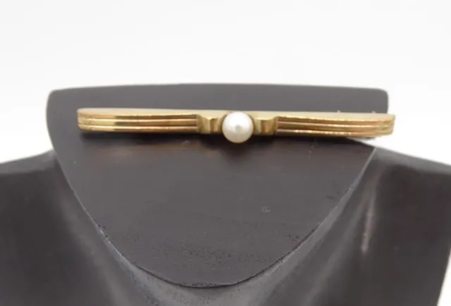 1 broche 333 goud met parel