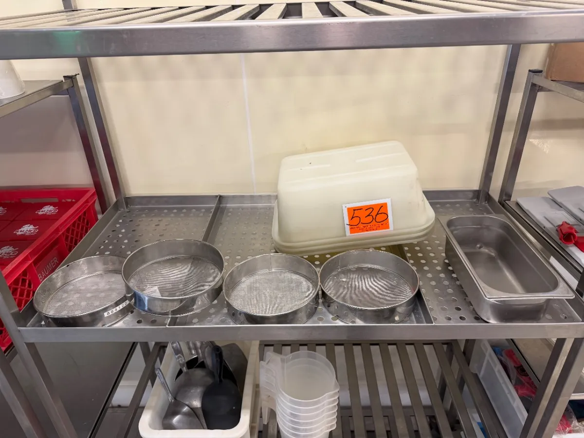 Lot of various sieves, etc.