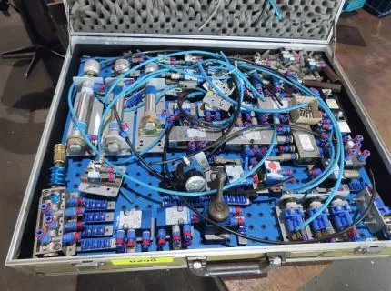 1 didactic case, manuf.: Festo, with various components