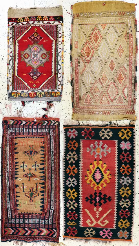 4 Yastik & Kelim, Turcja & Persja, początek XX w., wełna na wełnie, ok. 110 x 65 cm,